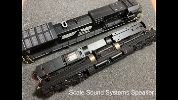 Scale Trains Dash 9-44CW Speaker Upgrade Comparison by Scale Sound Systems