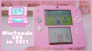 unboxing a pink nintendo 2DS in 2021 