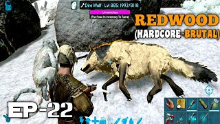 Ark Mobile Pteranodon And Direwolf Taming Ancient Amber Redwood -Brutal Ep - 22