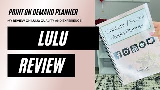 Lulu Review: Creating a Planner using Canva and Lulu