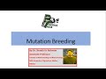 Mutation Breeding Urdu/Hindi By Dr Shoaib Ur Rehman