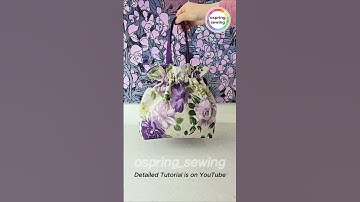 [DIY] The Easiest Way to Sew / Drawstring bag 💜