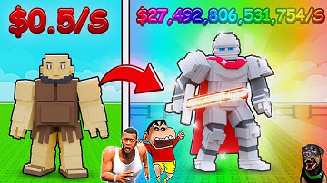 SHINCHAN NOOB vs PRO vs HACKER in BUILD AN ARMY ROBLOX with FRANKLIN & CHOP | DREAM SQUAD