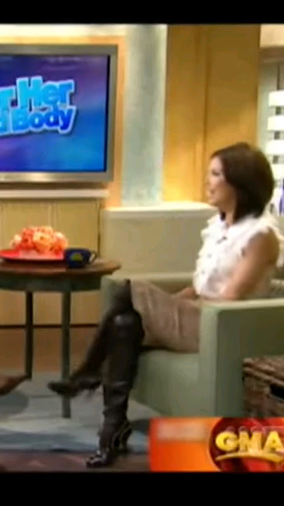 Eva Longoria in Spike Heeled Leather OTK Boots   #Shorts