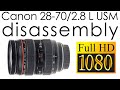 Canon EF 28-70mm f/2.8 L USM complete disassembly for replacing the aperture cable with a new one