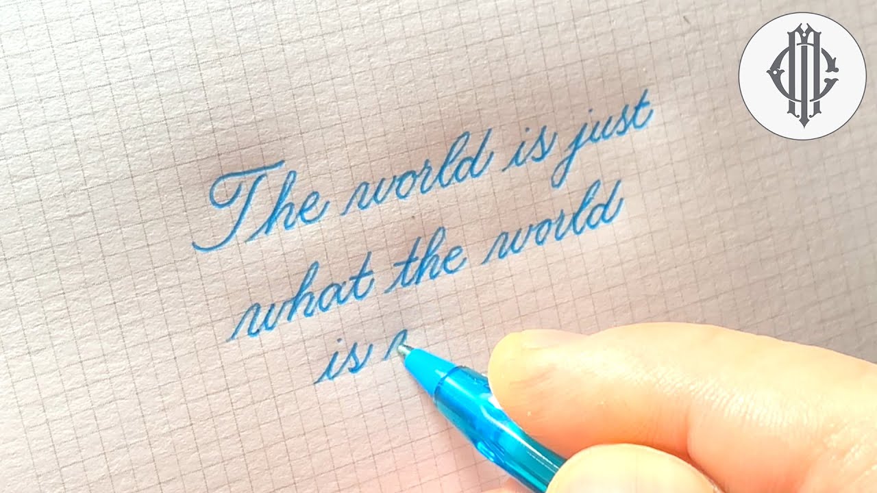 SUPER SATISFYING Handwriting with a GEL PEN and a BALLPOINT pen - YouTube