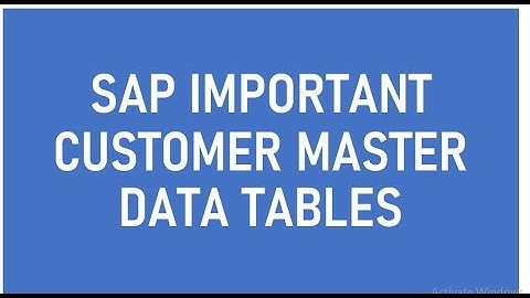SAP FICO Training In Telugu| SAP FI Customer Master Data Tables| sap fico Videos in telugu