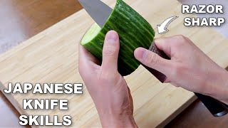 Japanese knife skills - Katsuramuki - 大根の桂むきのコツ