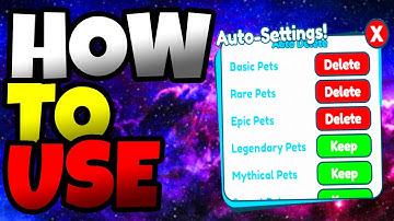 How To Use Auto Delete In Pet Simulator X