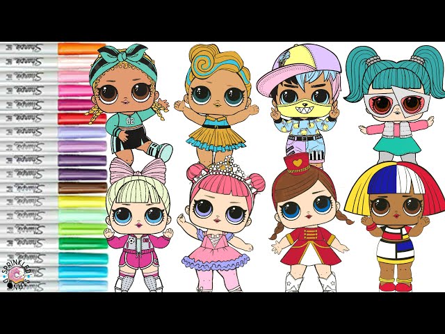 Coloring LOL Surprise DOLLS  Sugar Spice Luxe Rocker Diva Curious