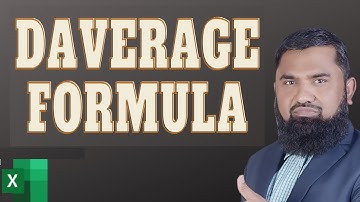 Microsoft Excel Basics | Daverage Function In Excel