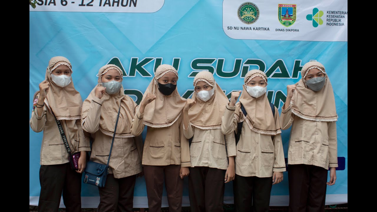 LIPUTAN VAKSINASI COVID-19 USIA 6-12 TAHUN SD NU NAWA KARTIKA || DOSIS 1, 2 DAN BOOSTER GURU