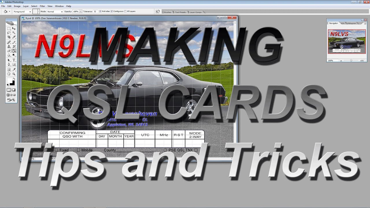 MAKING QSL CARDS-Tips and Tricks Throughout Qsl Card Template