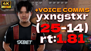 yxngstxr (25-14) rt:1.81 +VOICE COMMS l EU FACEIT RANKED (mirage) | #cs2 #pov