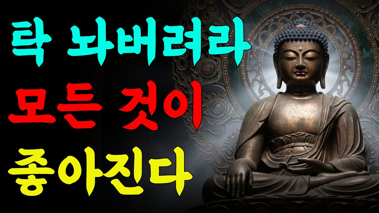 내려놓아라 모든것이 좋아진다 | 부처님 말씀 | 석가모니 가르침 | 삶의 지혜