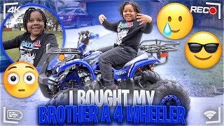 I BOUGHT MY LIL BROTHER A NEW $10,000 4 WHEELER *MUST WATCH* 🤯