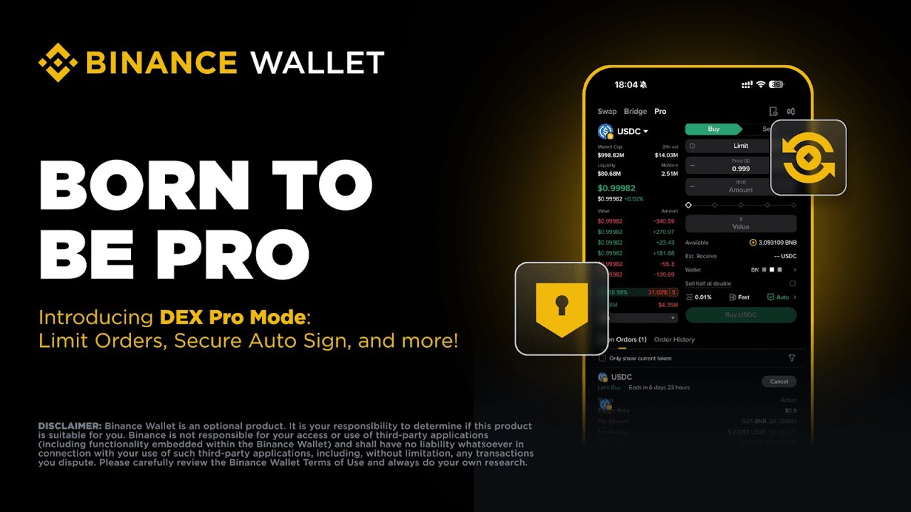 មុខងារថ្មីលើ Binance Wallet Dex Pro Mode - YouTube