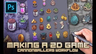 Making a 2D game - Cannonballers workflow in photoshop
