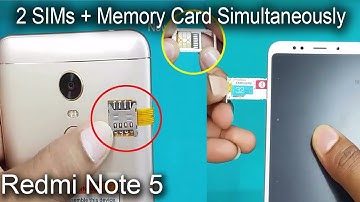 Xiaomi Redmi Note 5 - Dual sim & SD Card Simultaneously -How to use 2 Sims & SD Card in Redmi Note 5