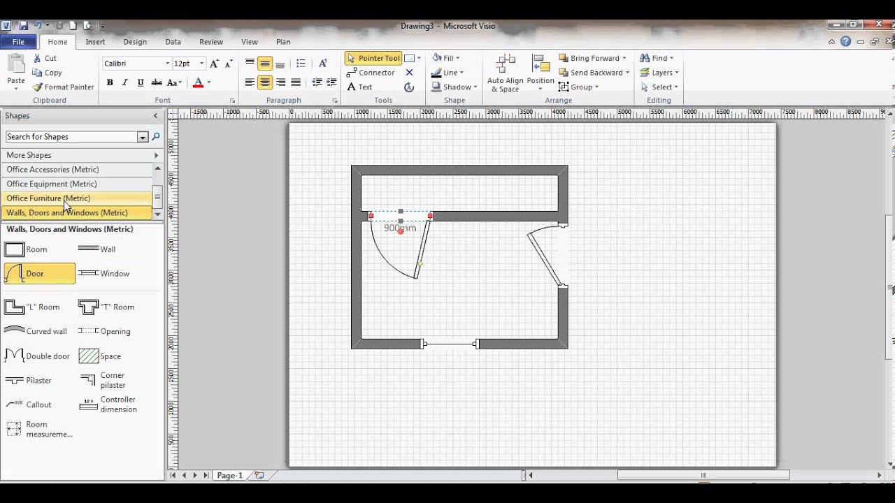 Microsoft Visio Floor Plan YouTube