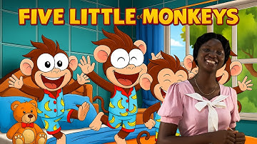 Five Little Monkeys | Sign Language | ASL | Nursery Rhyme | JellyTelly TV | Childrens Songs
