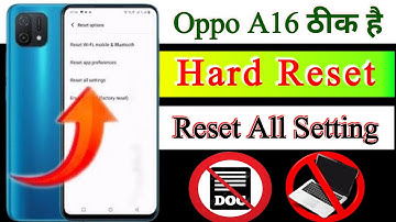 OPPO A16 (CPH2269) Hard Reset & Pattern Unlock | OPPO A16 Factory Reset Without Pc | BM Mobile