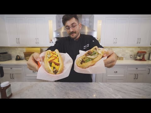 making and eating my first ever philly cheesesteak - YouTube