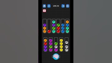 Lv 103 Ball Sort Puzzle - Color Game / 顏色分類遊戲 / ボールソーティングパズル (Guru Game)  #ballsortpuzzle