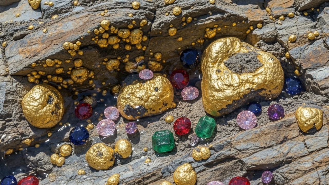Uncovering Hidden Gold: Raw Nuggets Found Inside Natural Rock!