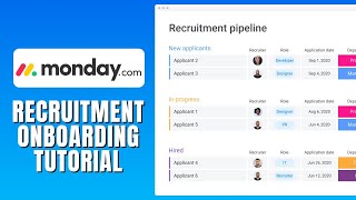 How To Use Monday.com For Recruitment and Employee Onboarding