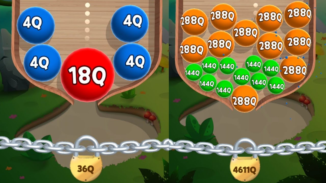 Laser Bubbles 3D Drop Ball Number Game Merge 2048 Unlock Lvls 17t