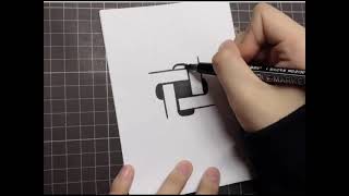 Drawing Of Beautiful Four Linked 3D Dome