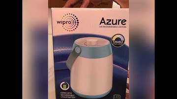 wipro LED Azure LED Rechargeable Lantern (White) unboxing  | amazon | wipro