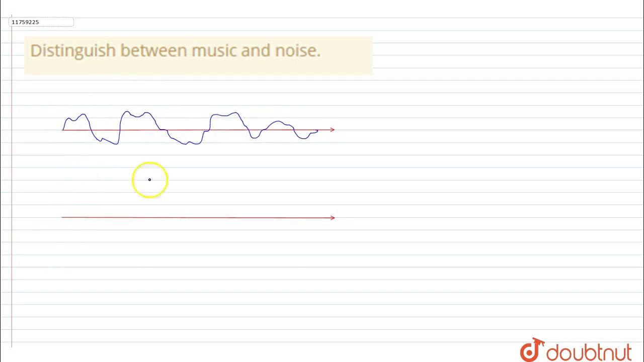 Distinguish between music and noise. YouTube