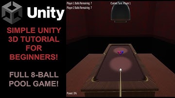 SIMPLE 3D UNITY TUTORIAL FOR BEGINNERS - CREATE A COMPLETE 8-BALL POOL GAME