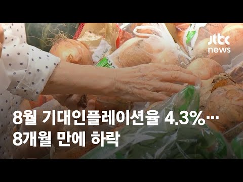 8월 기대인플레이션율 4.3% 기록…8개월 만에 하락 / JTBC News