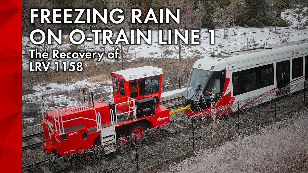 Freezing Rain on O-Train Line 1: Damage to Blair OCS and the Recovery of LRV 1158 --- PART 3