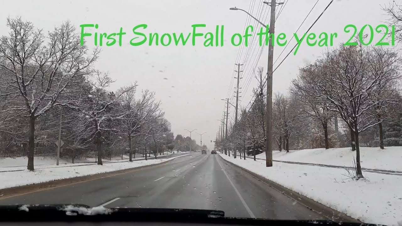 First SnowFall in Burlington ontario November 2021 YouTube