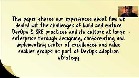 DevOps and SRE culture and practices as Center of Excellence with Jorge Luis @TAC2021