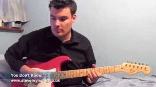 You Don't Know - Helen Shapiro Guitar Instrumental Cover by Steve Reynolds chords