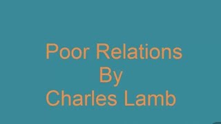 Poor Relations by Charles Lamb | essays of Elia| line by line translation in urdu | part-3