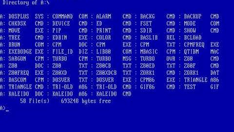 CP/M applications on DOS Plus
