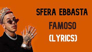 Sfera Ebbasta - Famoso (Lyrics Video)