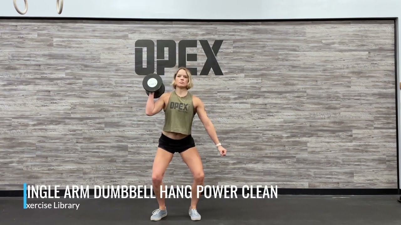 Single Arm Dumbbell Hang Power Clean YouTube