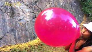 Raspberry Balloon Blowing And Popping A Balloon In The Outdoors Ft. Accidental Throw To Pop