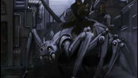 Timelapse digital painting spider robot