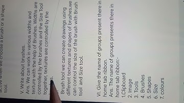 MS paint (part -2) /class 6 exercise and questions and PSEB