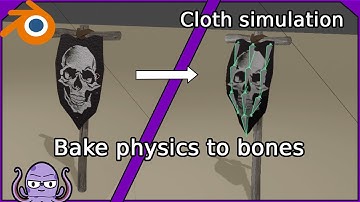 Bake physics simulations into bones | Blender banner flag tutorial