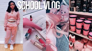 school days in my life 🎀 | homecoming week, podcasts, schoolwork, starbucks, grwms + more!