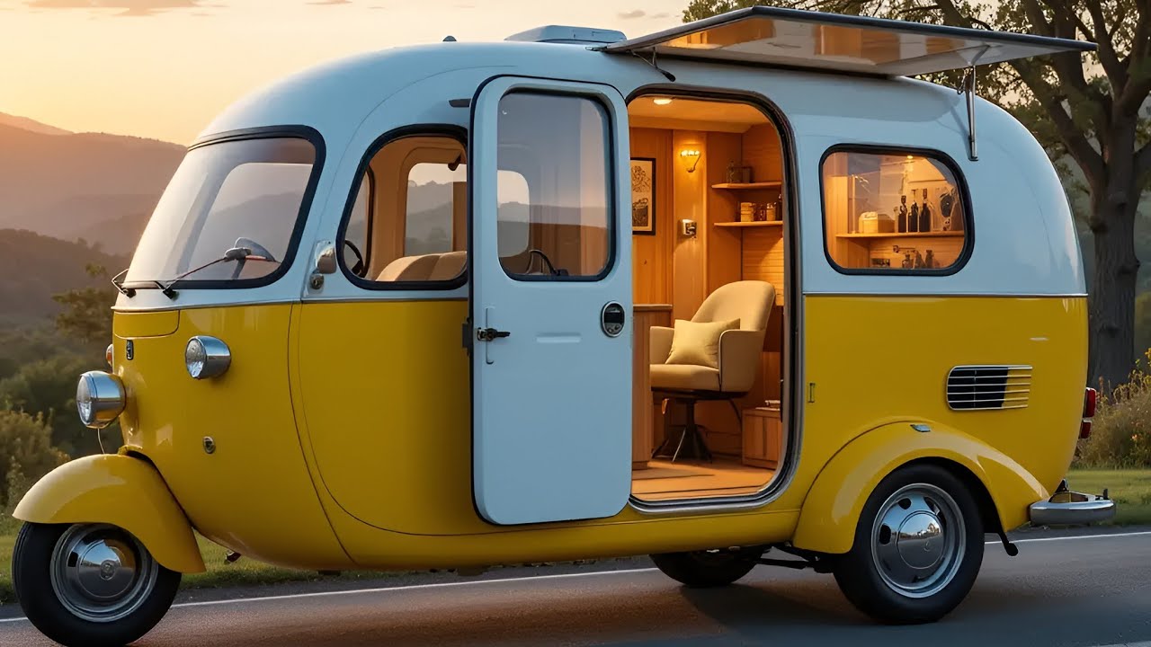“2025 Retro Camper Tour – The Coolest 3-Wheel Micro RV You've Never Seen!”
